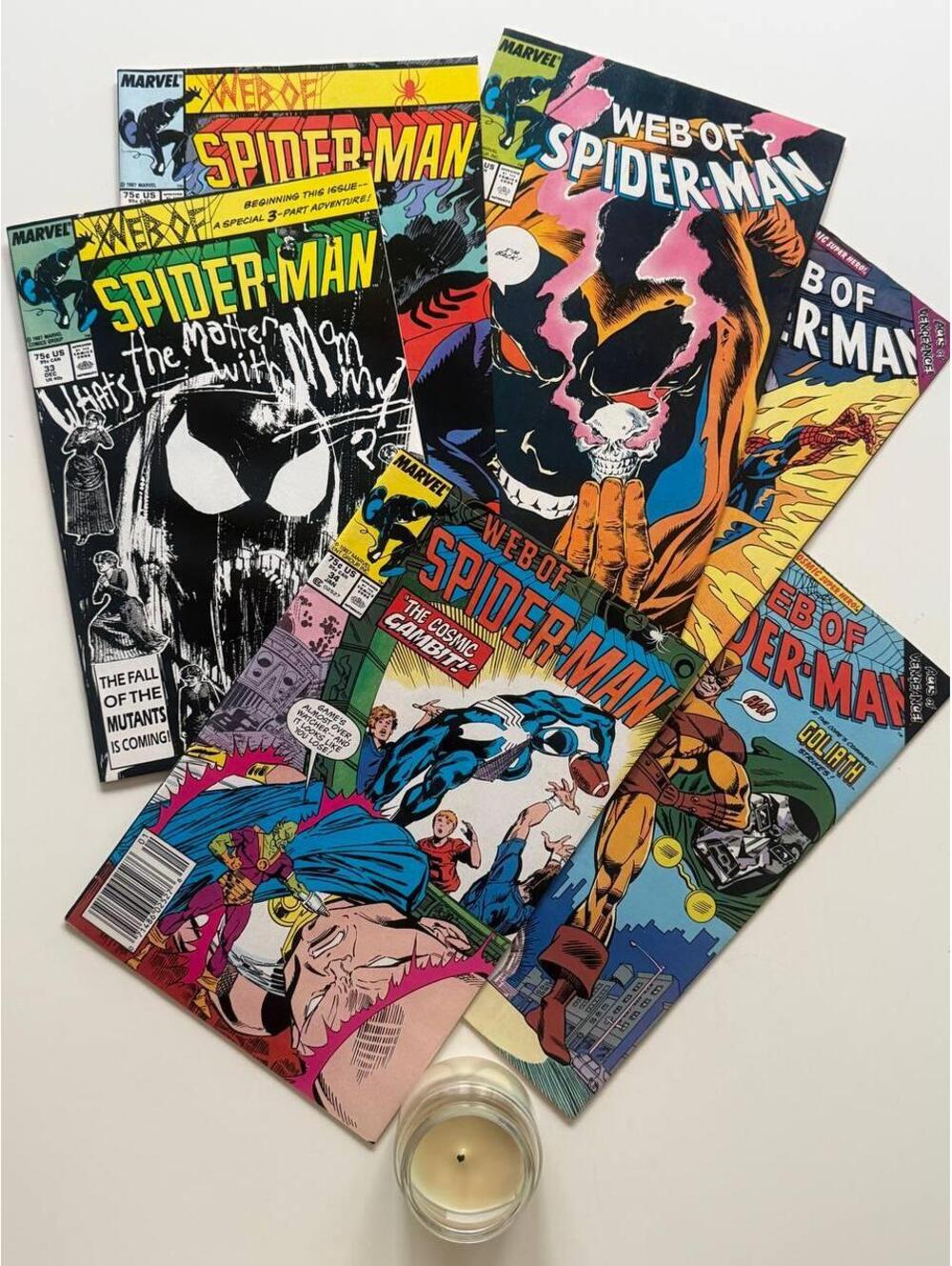 Web of Spider-Man Comic Book Lot (1987–1990) 6 Issues | +Newsstands